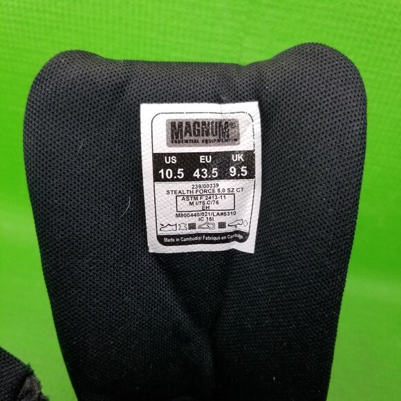 ✅Magnum Stealth Force 8.0 Boots Side-Zip Black Waterproof Composite-Toe Men 10.5 - Picture 4 of 13